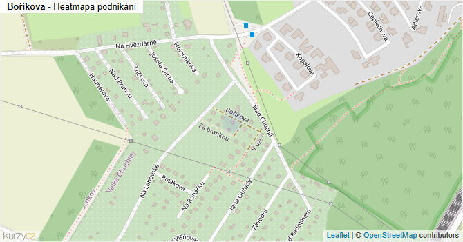 Boříkova - mapa podnikání