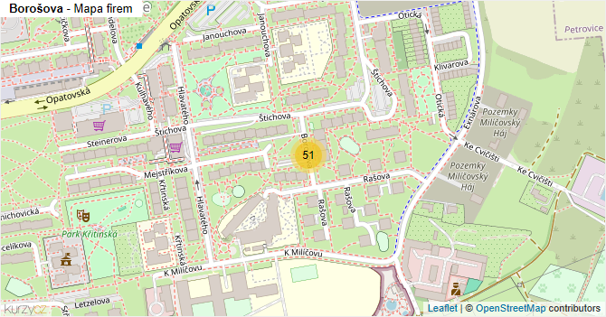 Borošova - mapa firem
