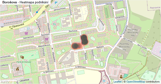 Borošova - mapa podnikání