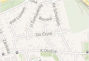 Borová v obci Praha 4 - mapa ulice