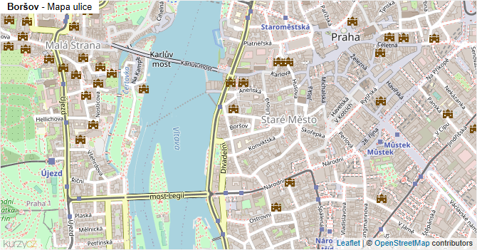 Boršov - mapa ulice