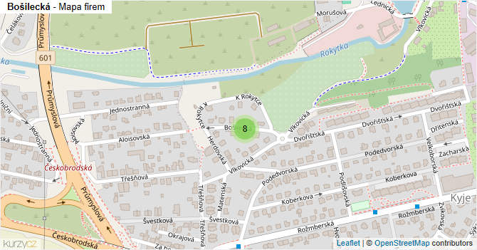 Bošilecká - mapa firem