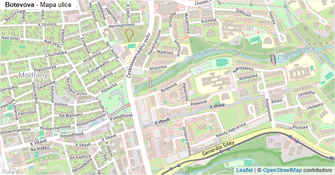 Botevova - mapa ulice