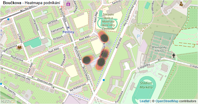 Boučkova - mapa podnikání