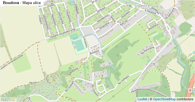 Boudova - mapa ulice