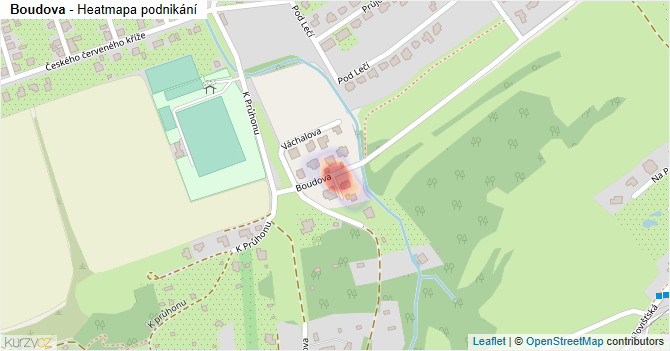Boudova - mapa podnikání
