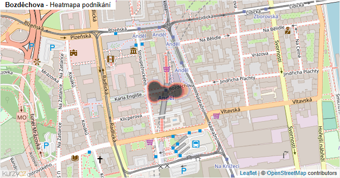 Bozděchova - mapa podnikání
