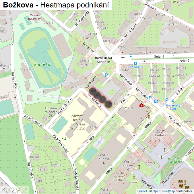 Mapa Božkova - Firmy v ulici.