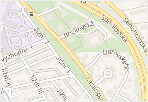 Božkovská v obci Praha - mapa ulice