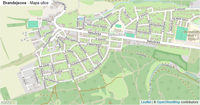 Brandejsova - mapa ulice