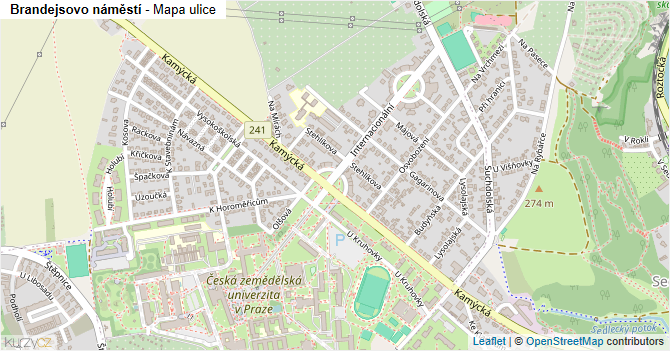 Brandejsovo náměstí - mapa ulice