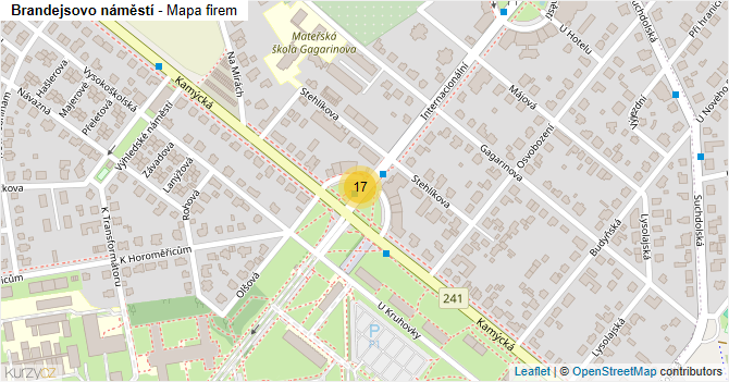 Brandejsovo náměstí - mapa firem