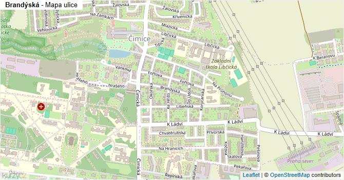 Brandýská - mapa ulice