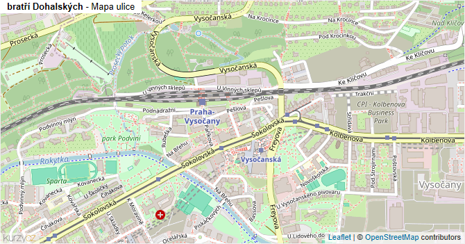 bratří Dohalských - mapa ulice