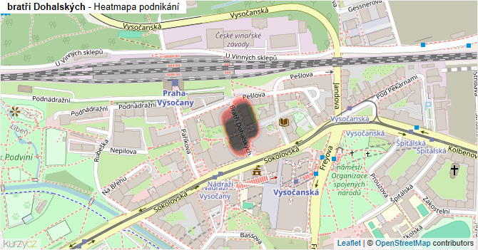 bratří Dohalských - mapa podnikání