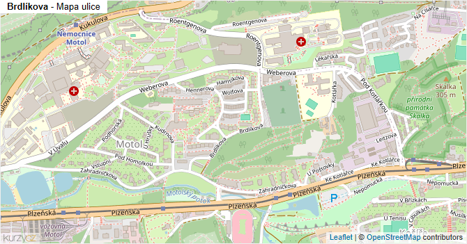 Brdlíkova - mapa ulice