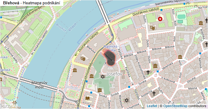 Břehová - mapa podnikání