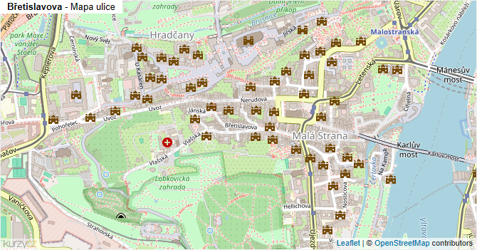 Břetislavova - mapa ulice