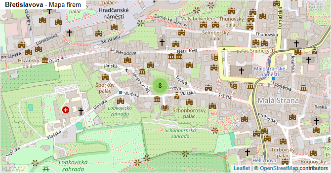 Břetislavova - mapa firem