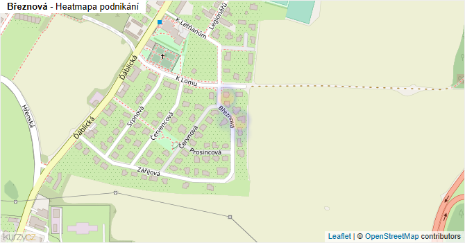 Březnová - mapa podnikání