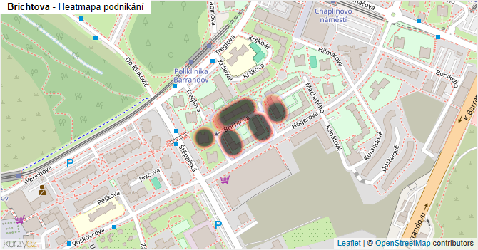 Brichtova - mapa podnikání