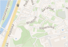 Břidličná v obci Praha - mapa ulice