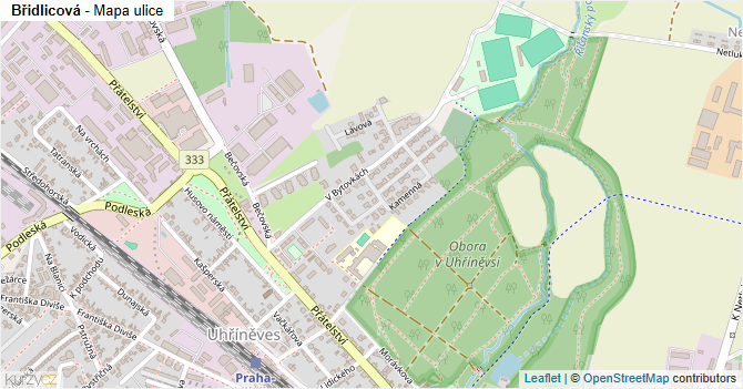 Břidlicová - mapa ulice