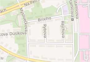 Brixiho v obci Praha 4 - mapa ulice