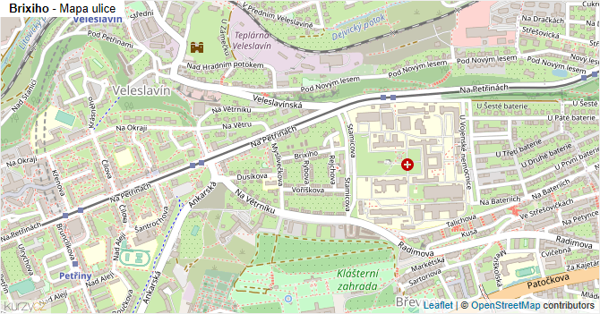 Brixiho - mapa ulice