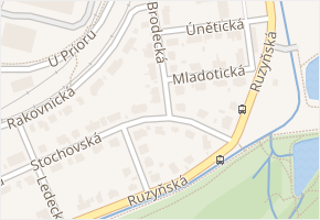Brodecká v obci Praha - mapa ulice
