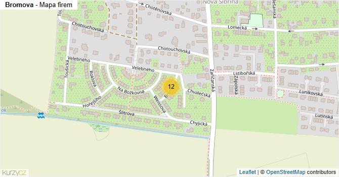 Bromova - mapa firem