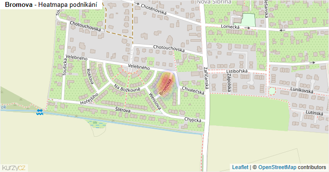 Bromova - mapa podnikání