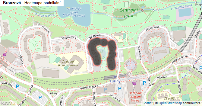 Bronzová - mapa podnikání
