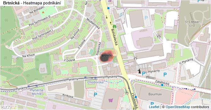 Brtnická - mapa podnikání