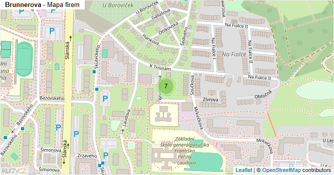 Brunnerova - mapa firem