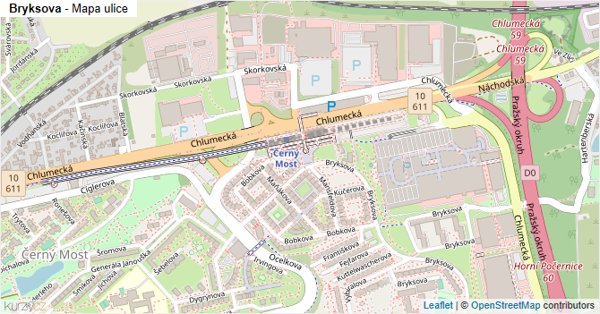 Bryksova - mapa ulice