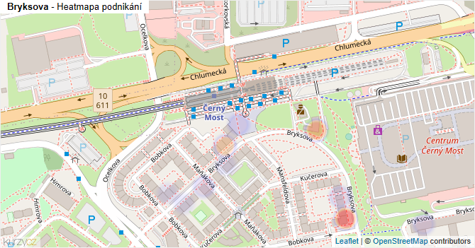 Bryksova - mapa podnikání
