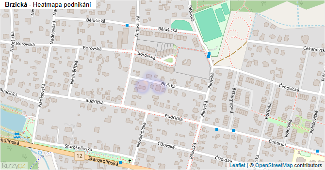 Brzická - mapa podnikání