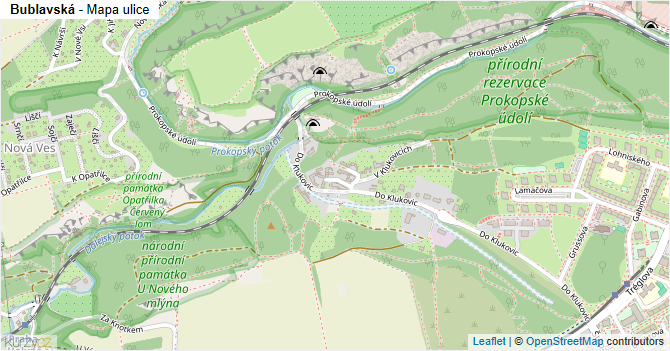Bublavská - mapa ulice