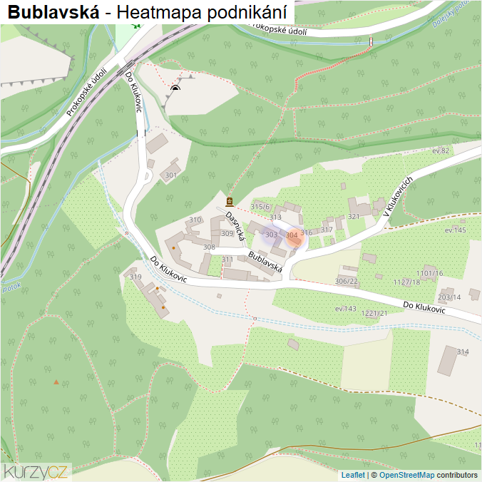 Mapa Bublavská - Firmy v ulici.