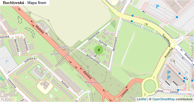 Buchlovská - mapa firem