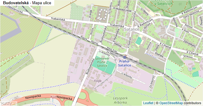 Budovatelská - mapa ulice
