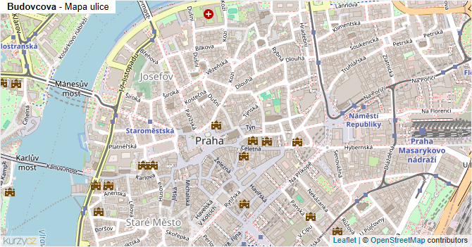 Budovcova - mapa ulice