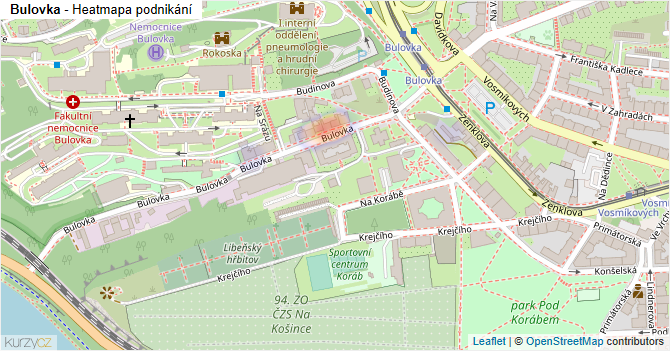 Bulovka - mapa podnikání