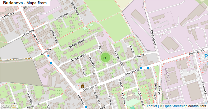 Burianova - mapa firem