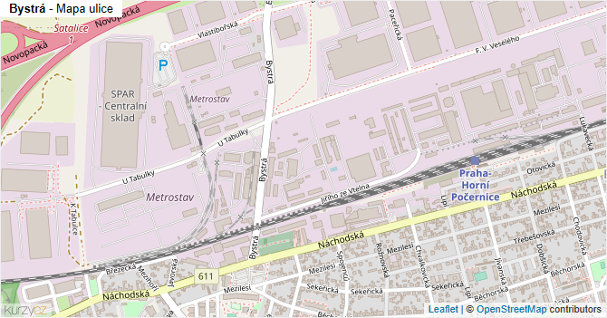 Bystrá - mapa ulice