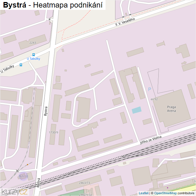 Mapa Bystrá - Firmy v ulici.