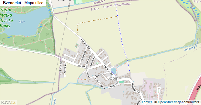 Bzenecká - mapa ulice