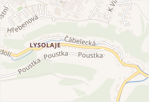 Čábelecká v obci Praha - mapa ulice