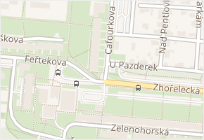 Cafourkova v obci Praha 5 - mapa ulice